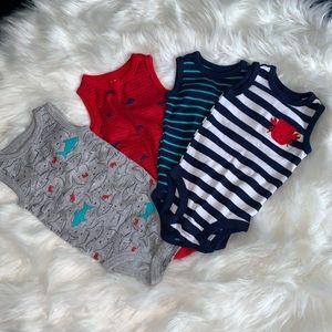 Four Baby onesies